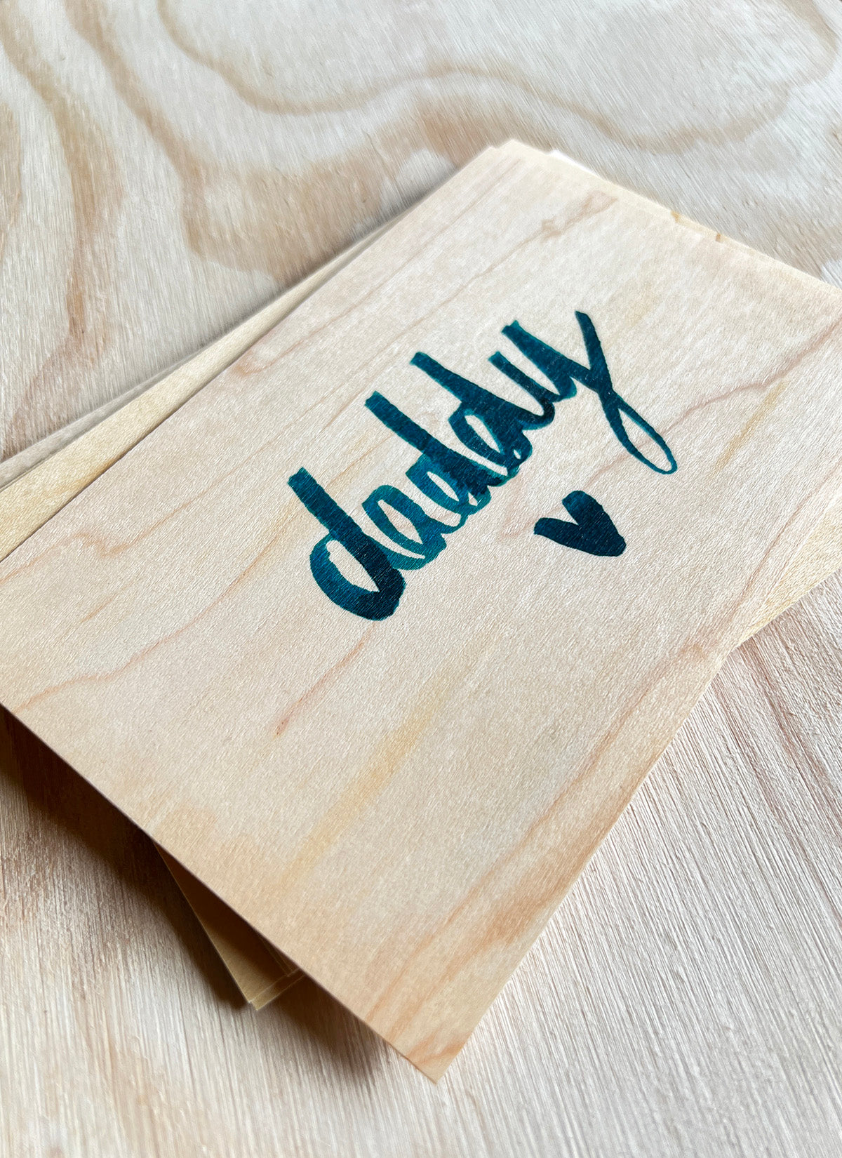 Holzpostkarte „Daddy“