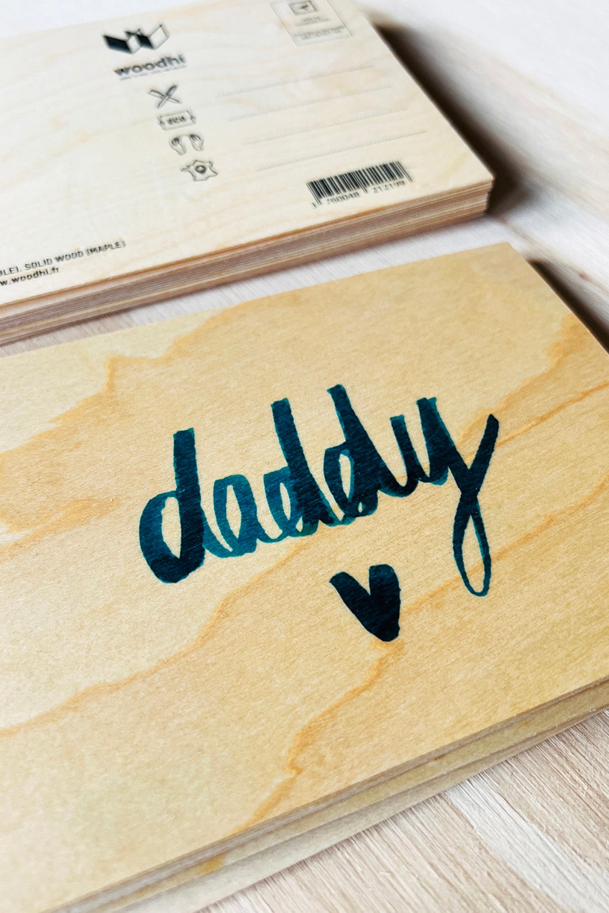 Holzpostkarte „Daddy“