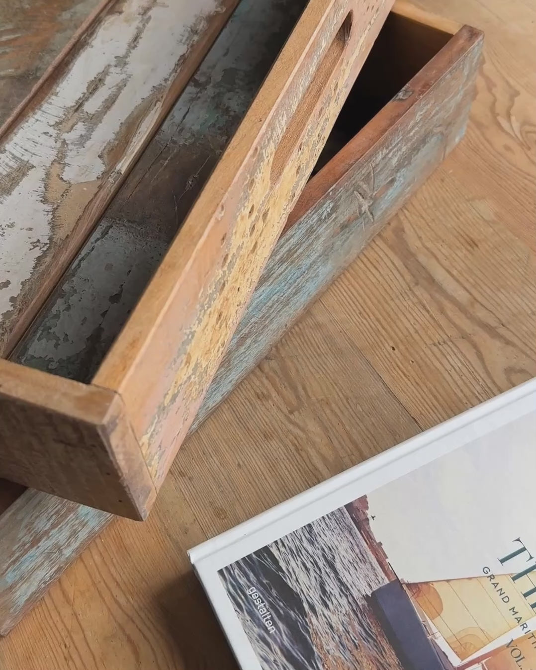 Serviertablett - Recyceltes Holz