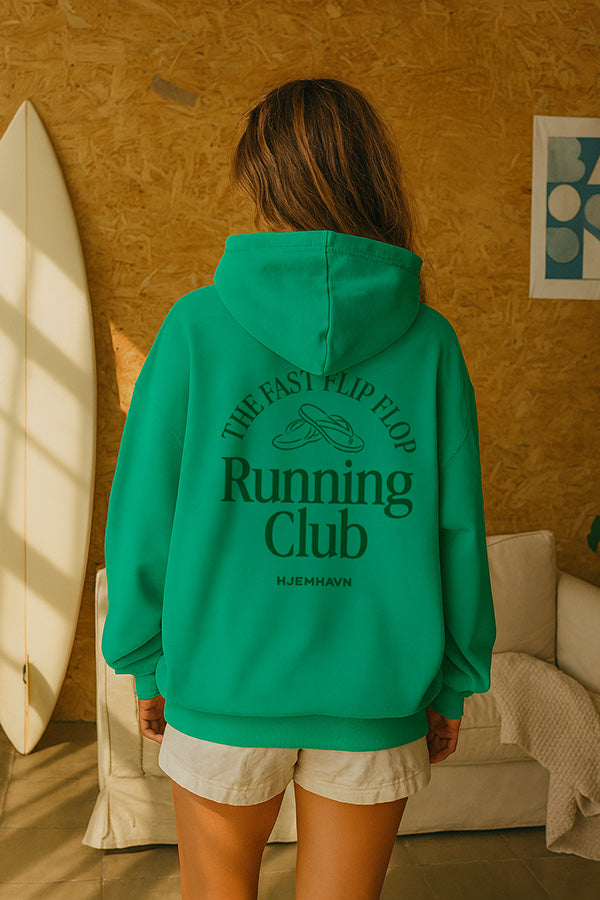 Boxy Hoodie "Running Club"