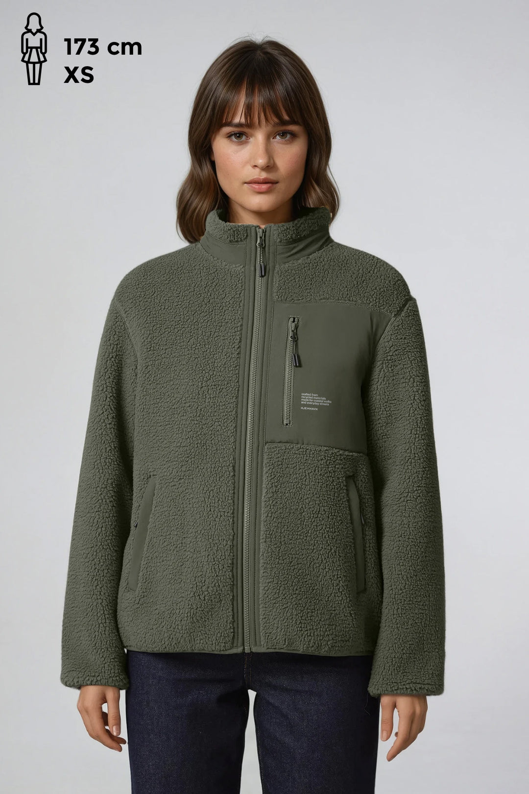 Sherpa Jacket - Green Khaki