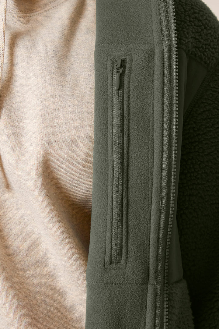Sherpa Jacket - Green Khaki