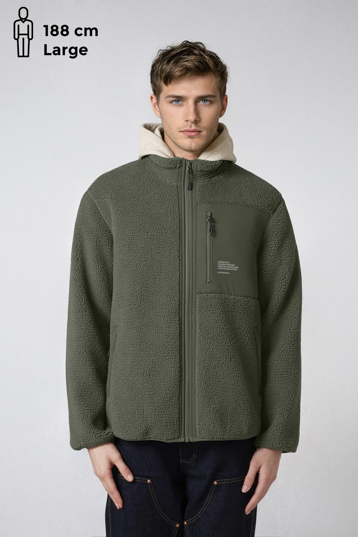 Sherpa Jacket - Green Khaki