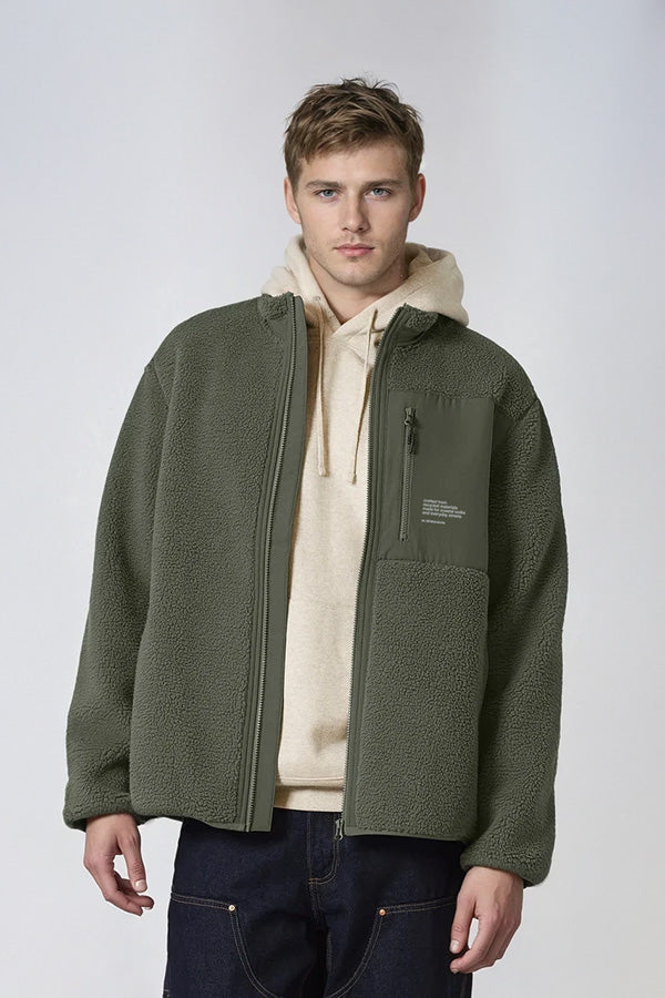 Sherpa Jacket - Green Khaki