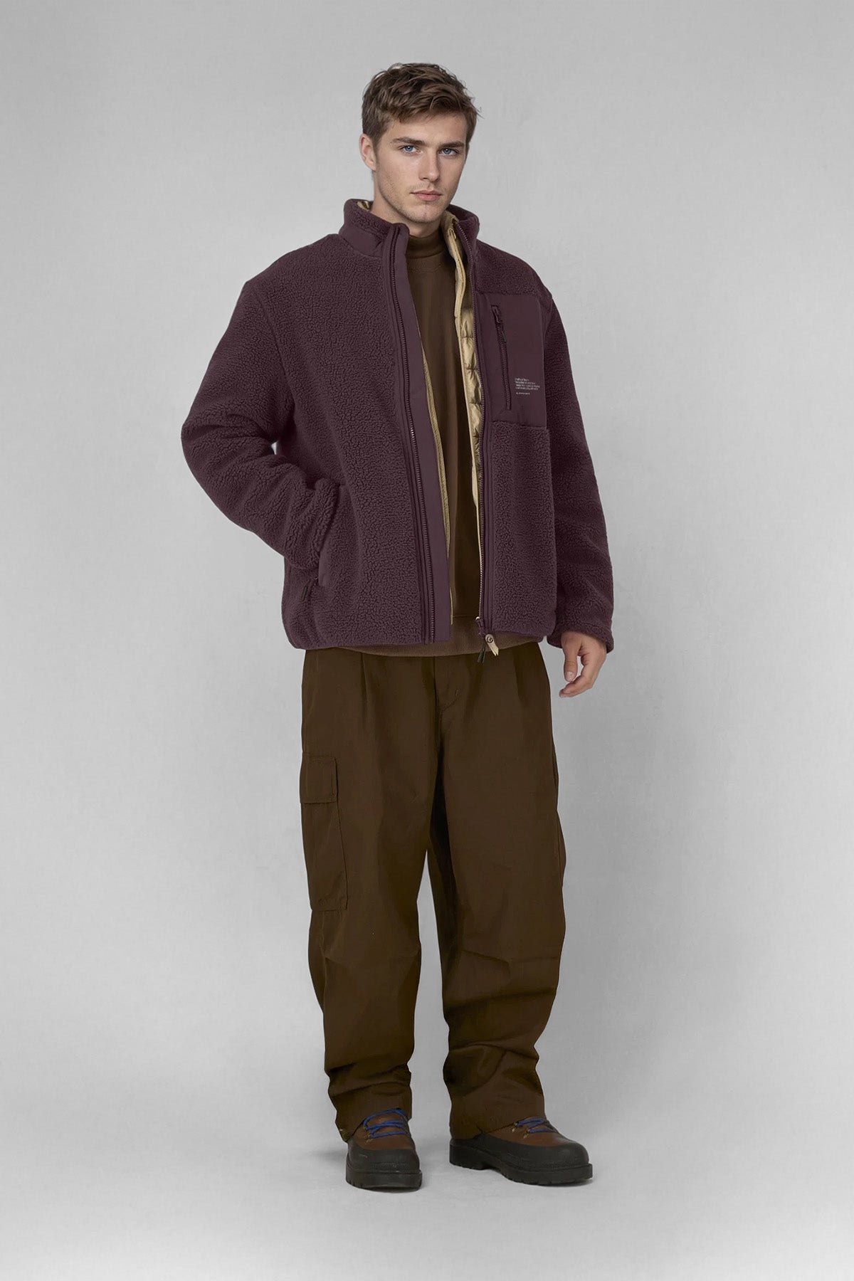 Sherpa Jacket - Red Brown