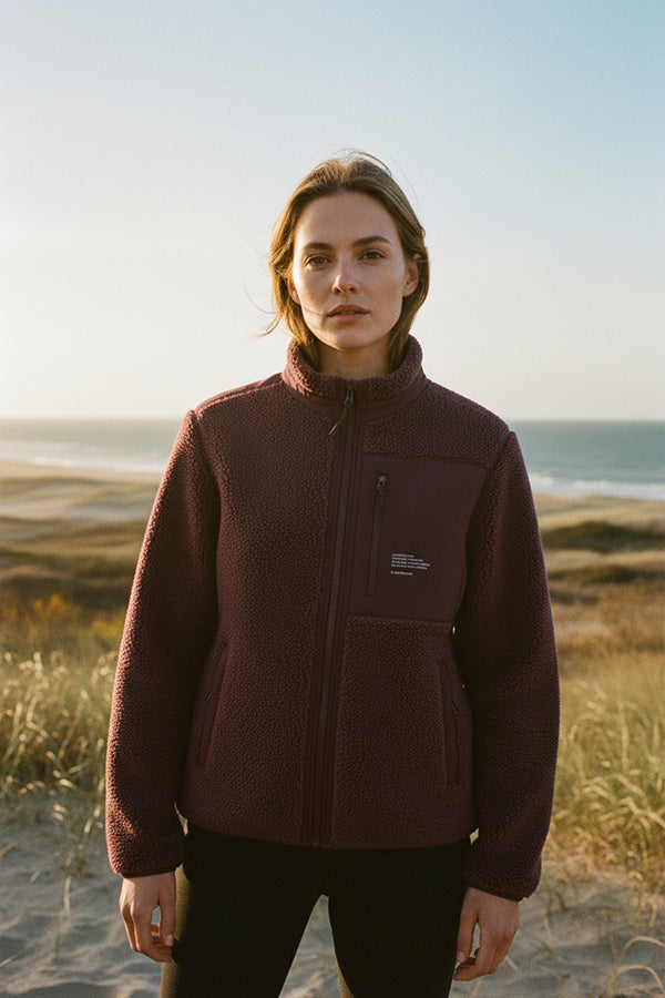 Sherpa Jacket - Red Brown