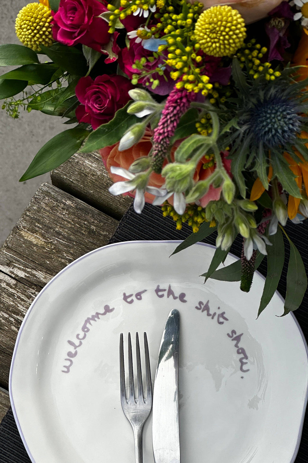 Statement Plate "Welcome to the shit show"