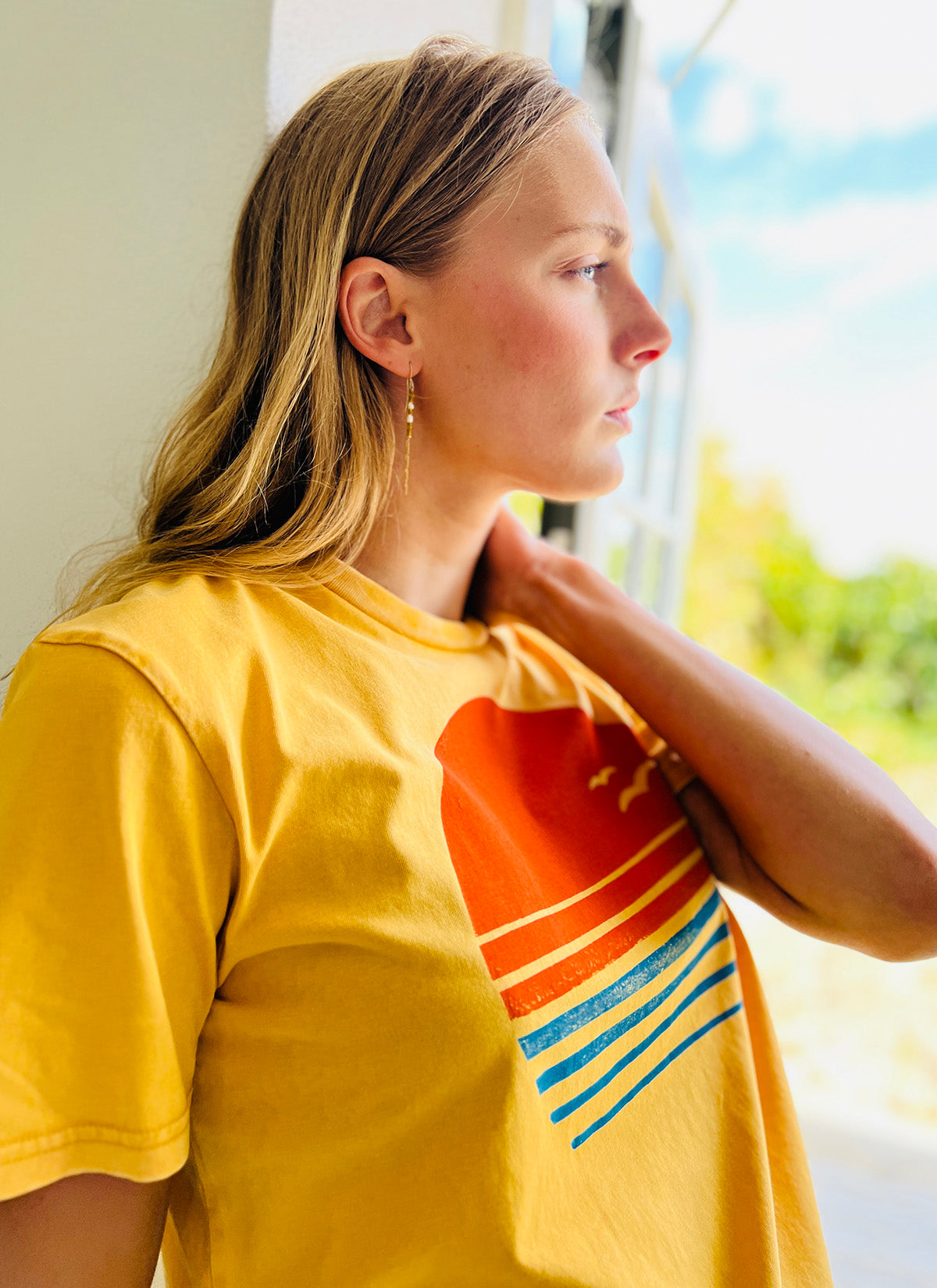 Tee "Sunset" - Vintage Gold