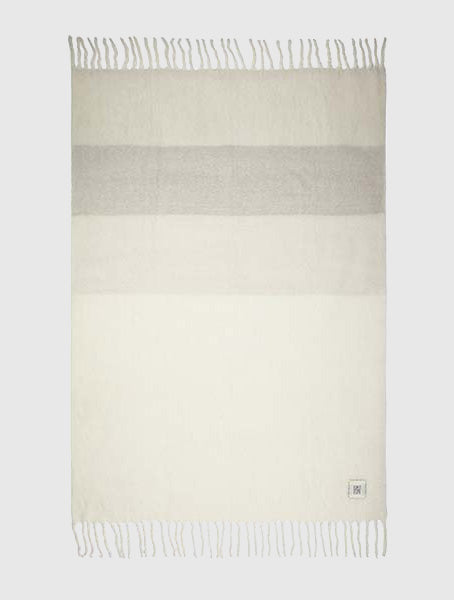 Wool Blend Blanket - Beige
