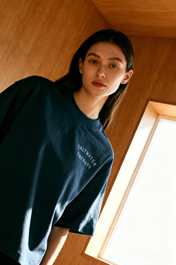 Heavy Weight Boxy Tee "Saltwater Therapy"