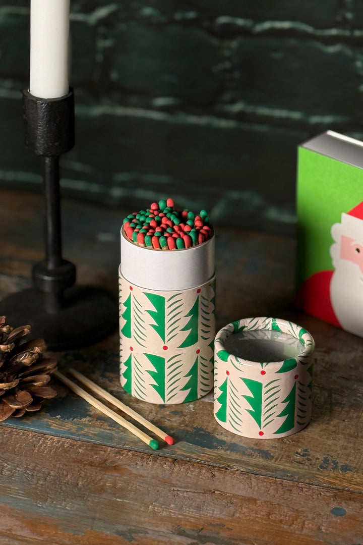Zylinder-Streichhölzer "Weihnachtsbaum"