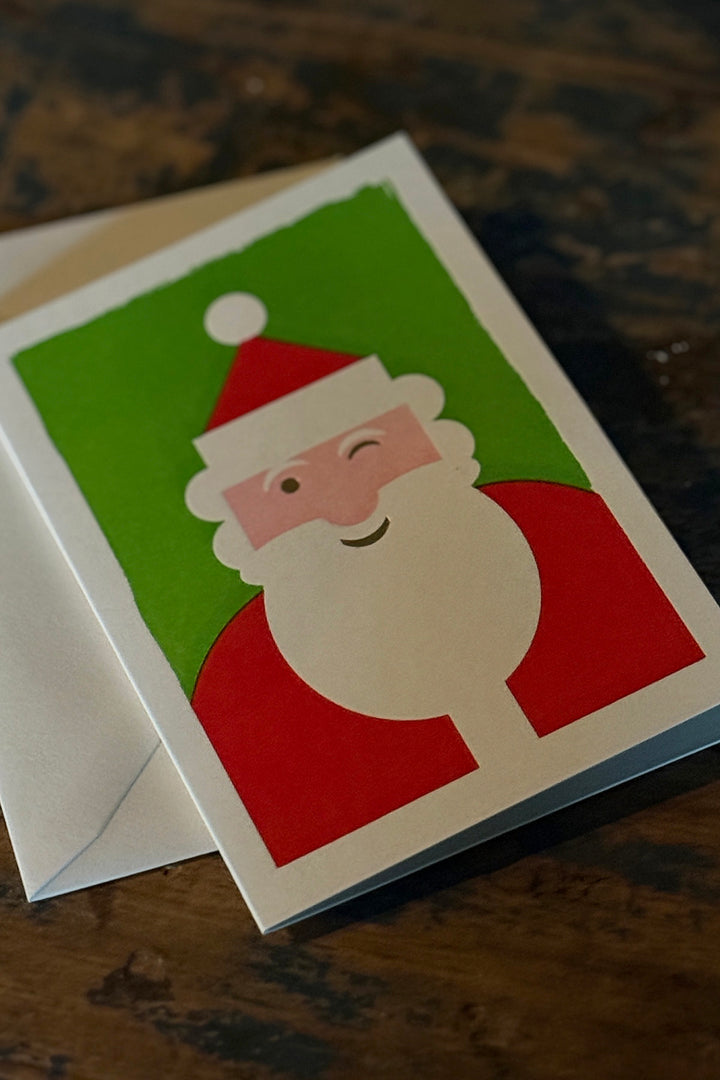 Greeting Card "Winking Santa"