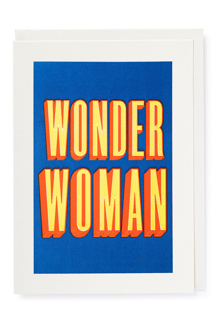 Letterpress Card "Wonder Woman"