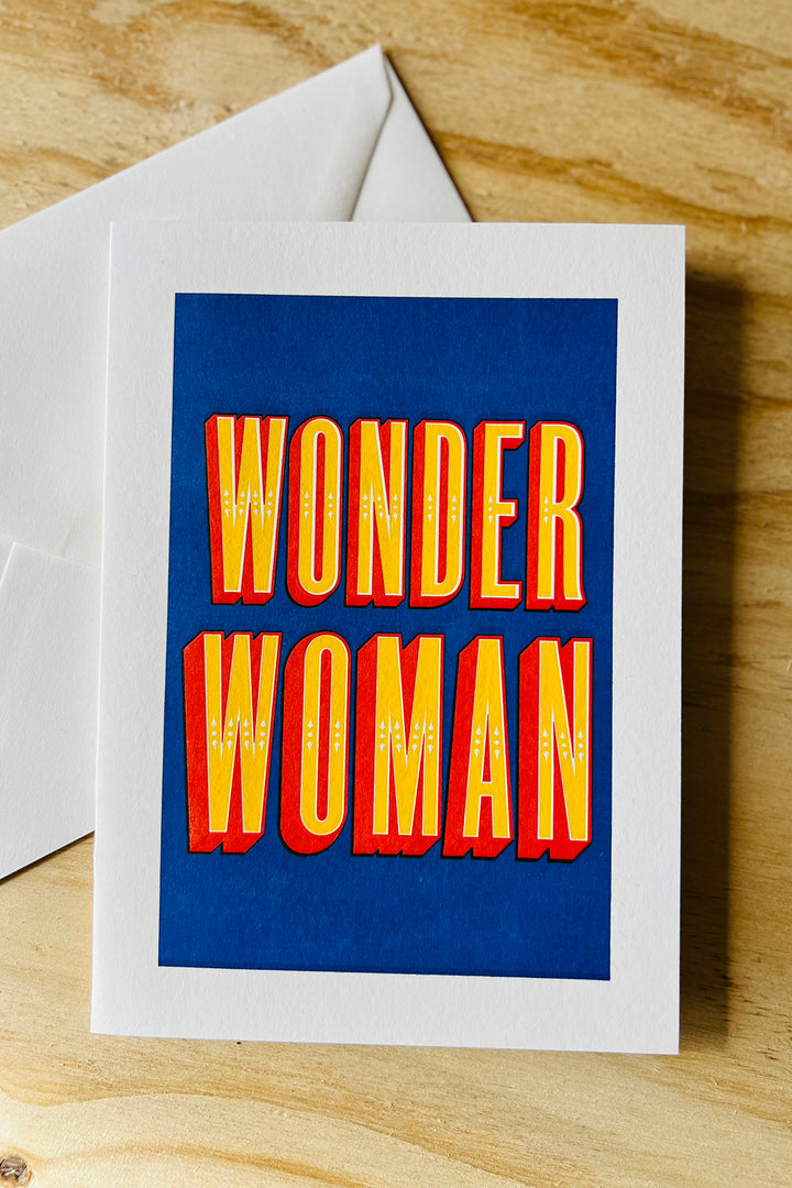 Letterpress Card "Wonder Woman"