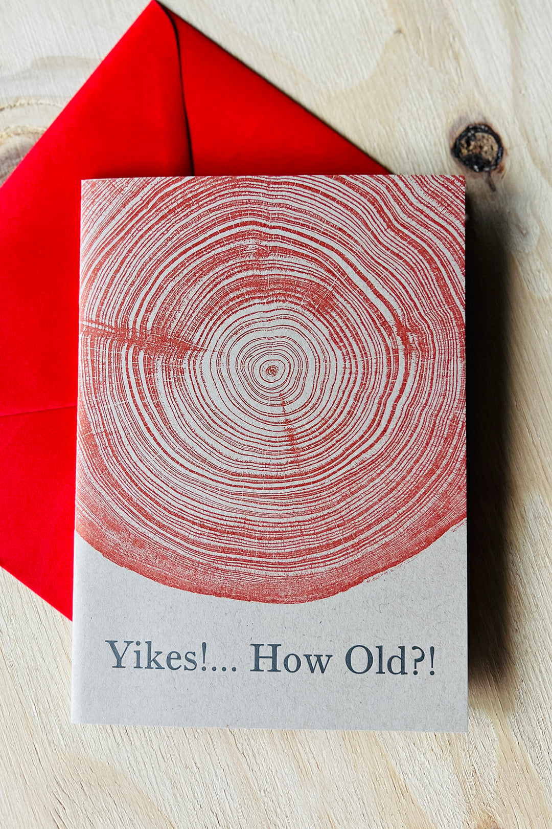 Letterpress Card "Yikes!... How Old?!"