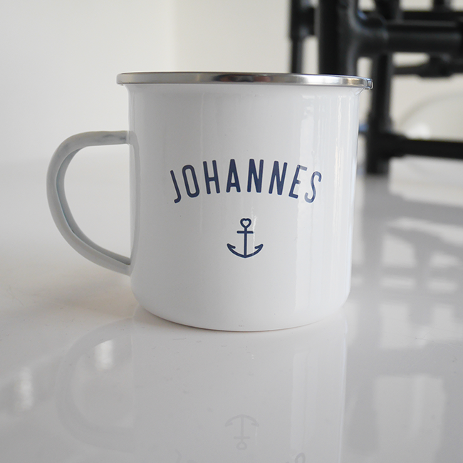 Emaljekrus med navn - Hjemhavn Custom Krus 