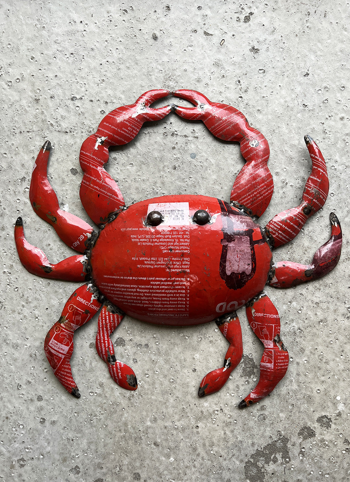 Krabbe - Recyceltes Metall