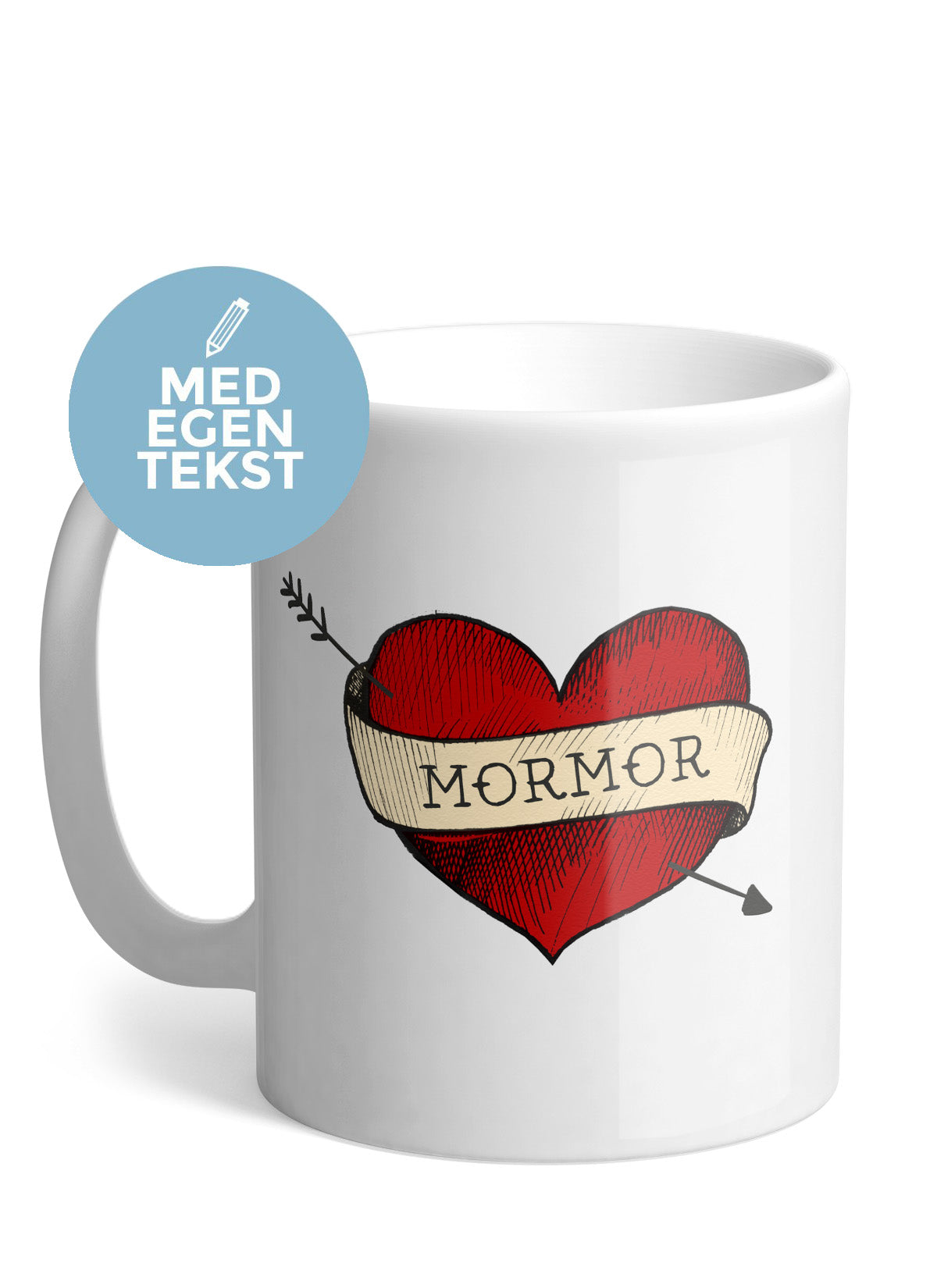 Keramikkrus med navn (Hjerte)