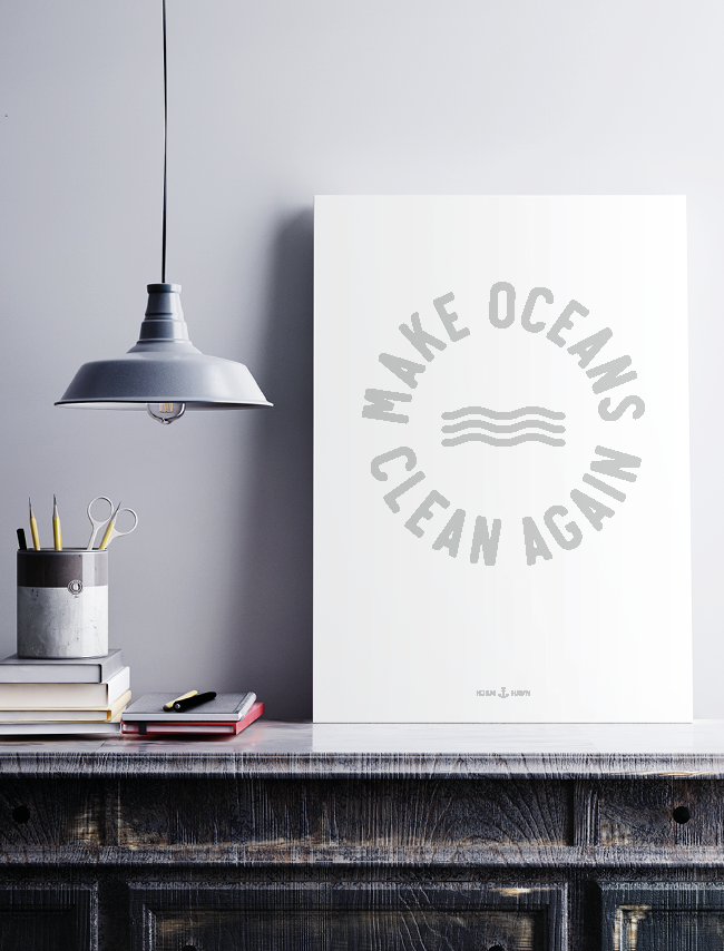 "Make Oceans Clean Again" (Plakat) - Hjemhavn Citater 