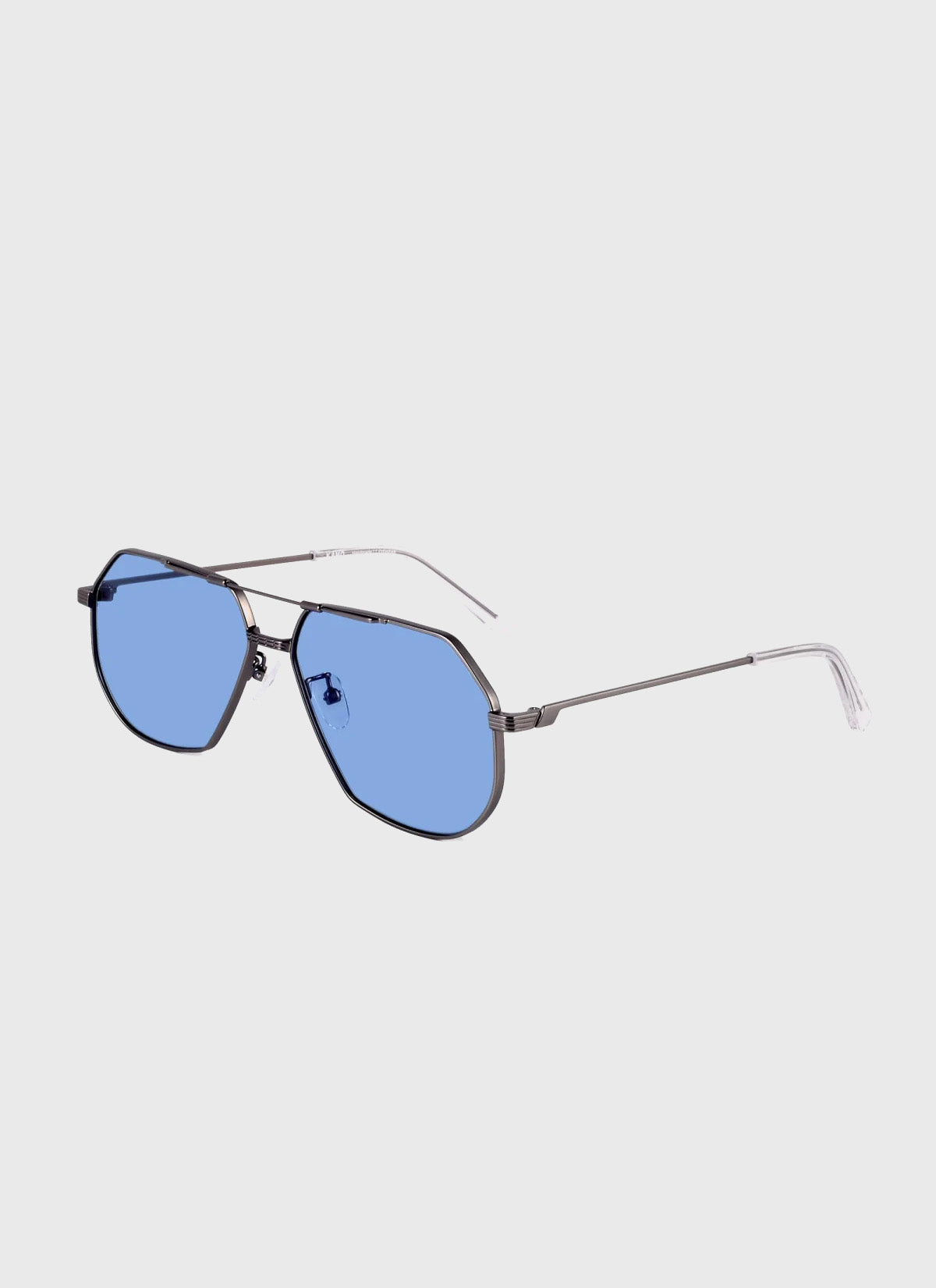Sonnenbrille - Race - Titanium Metal/Light Blue