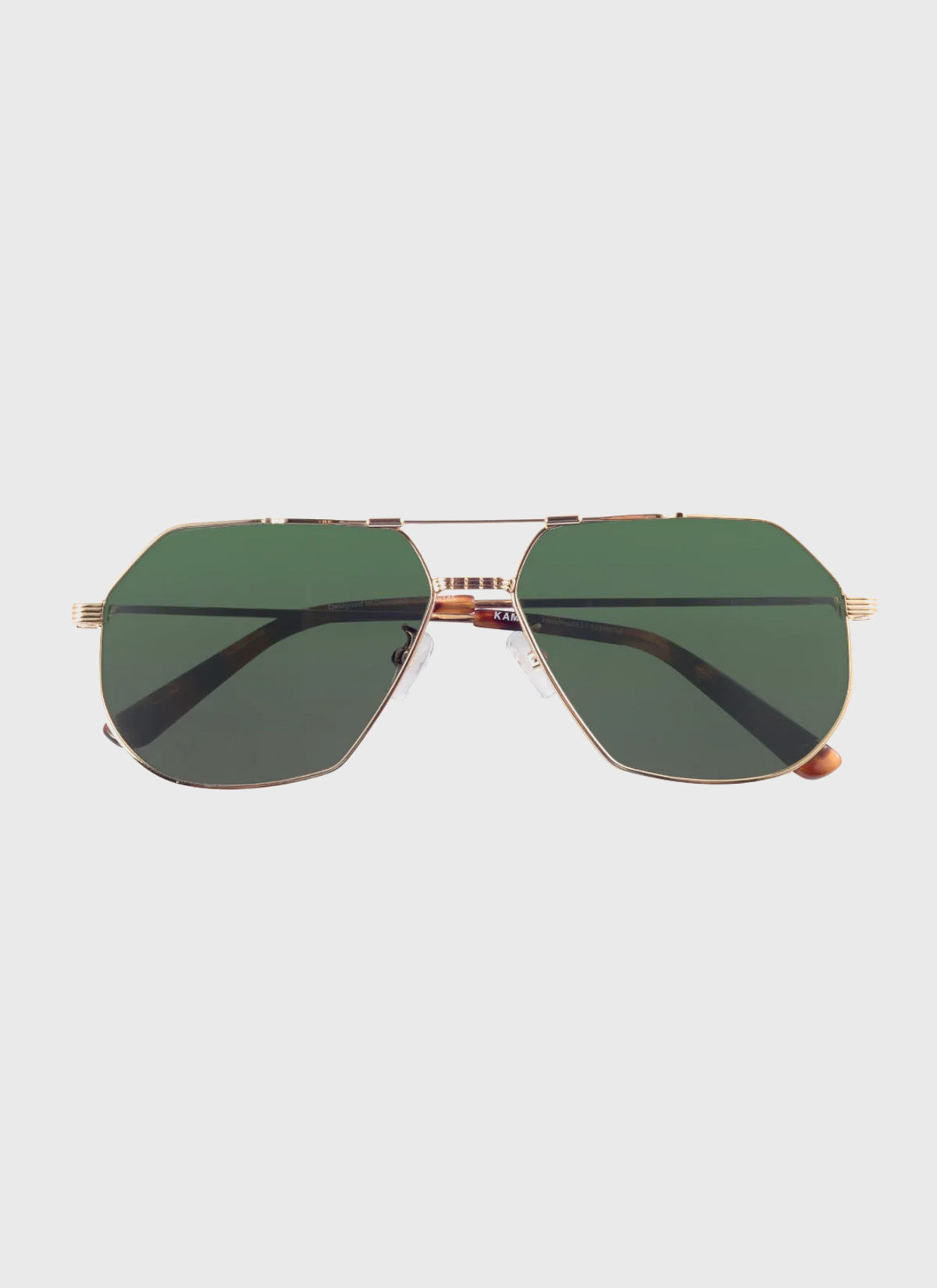 Sonnenbrille - Race - Gold Metal/Green