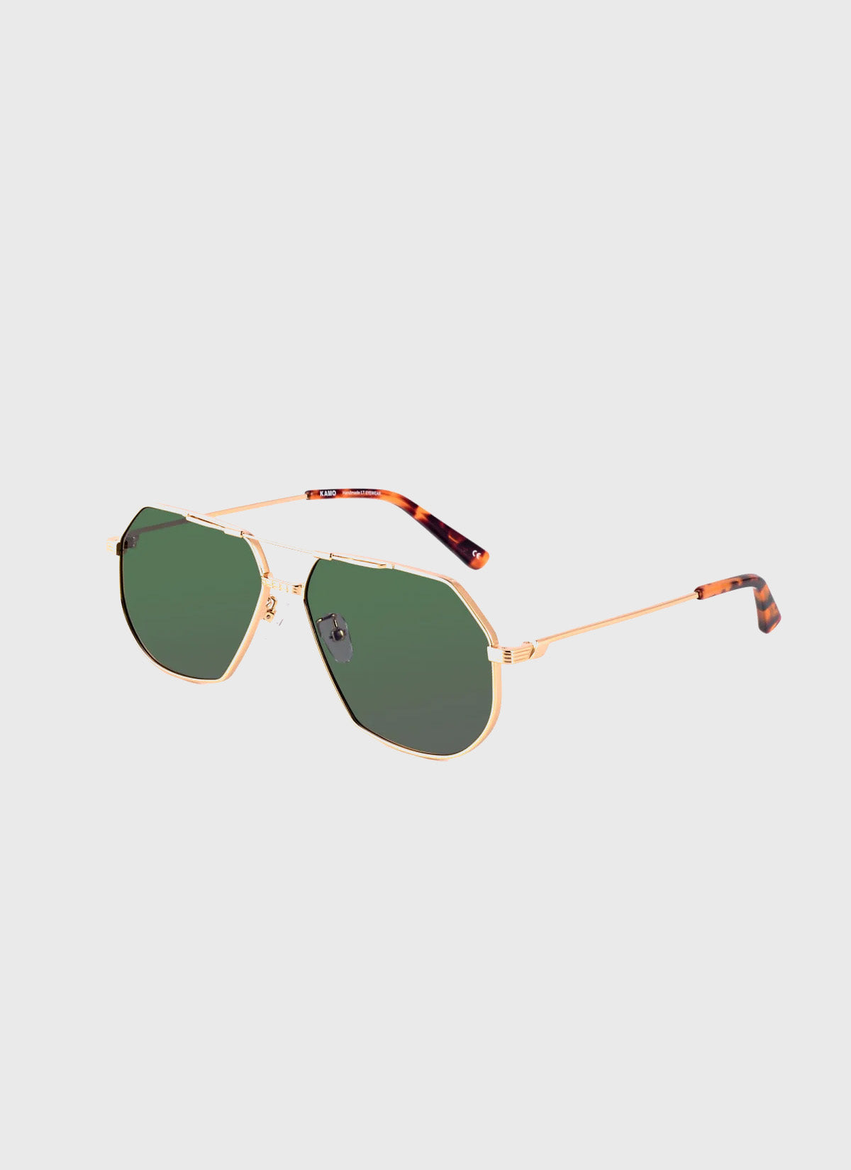 Sonnenbrille - Race - Gold Metal/Green