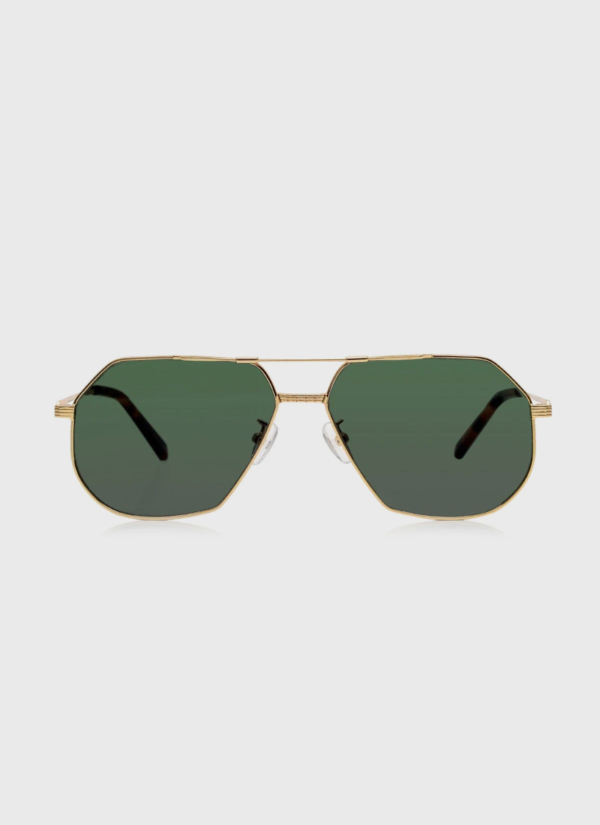 Sonnenbrille - Race - Gold Metal/Green
