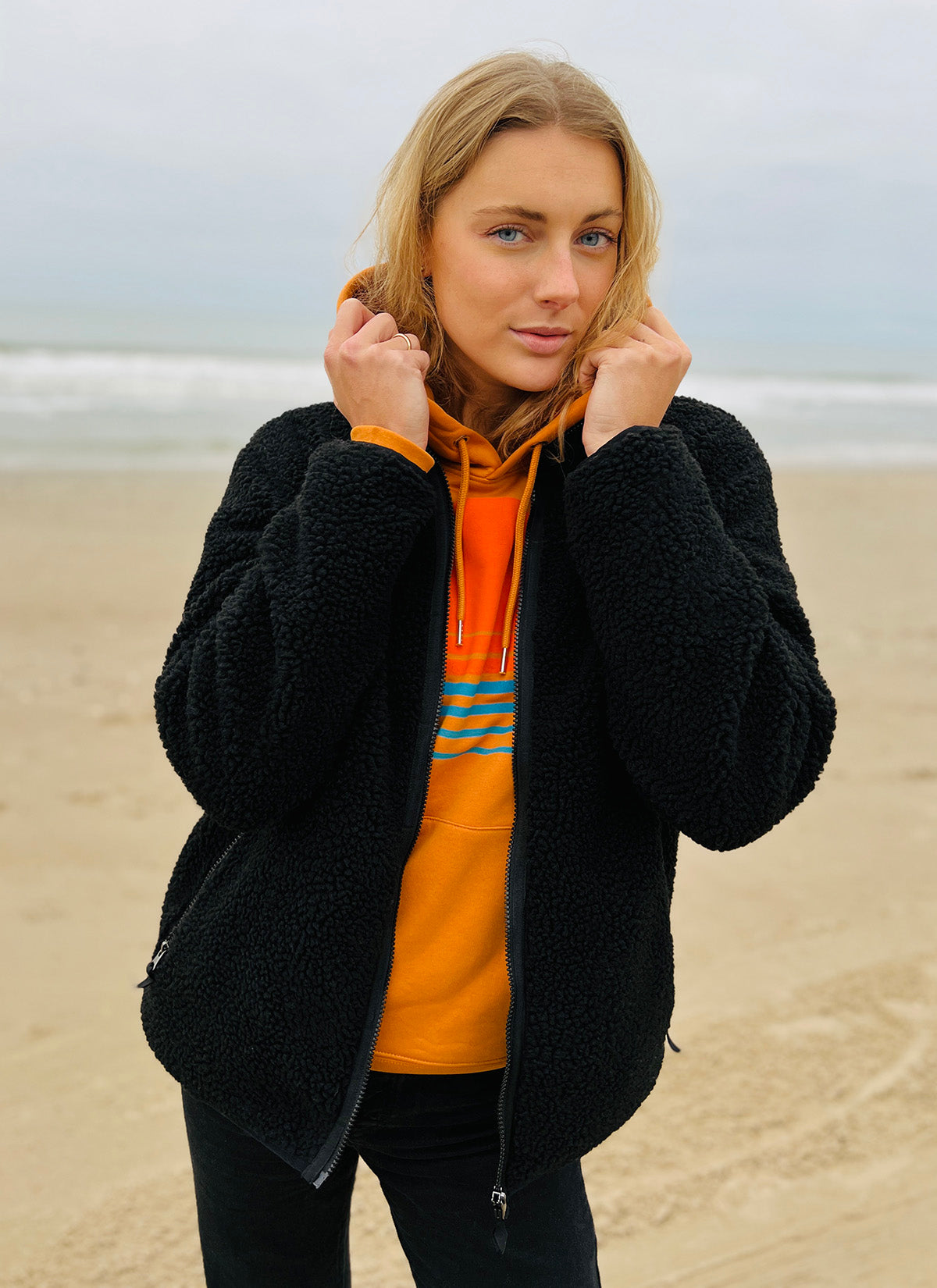 Fleecejacke - Recycled - Black