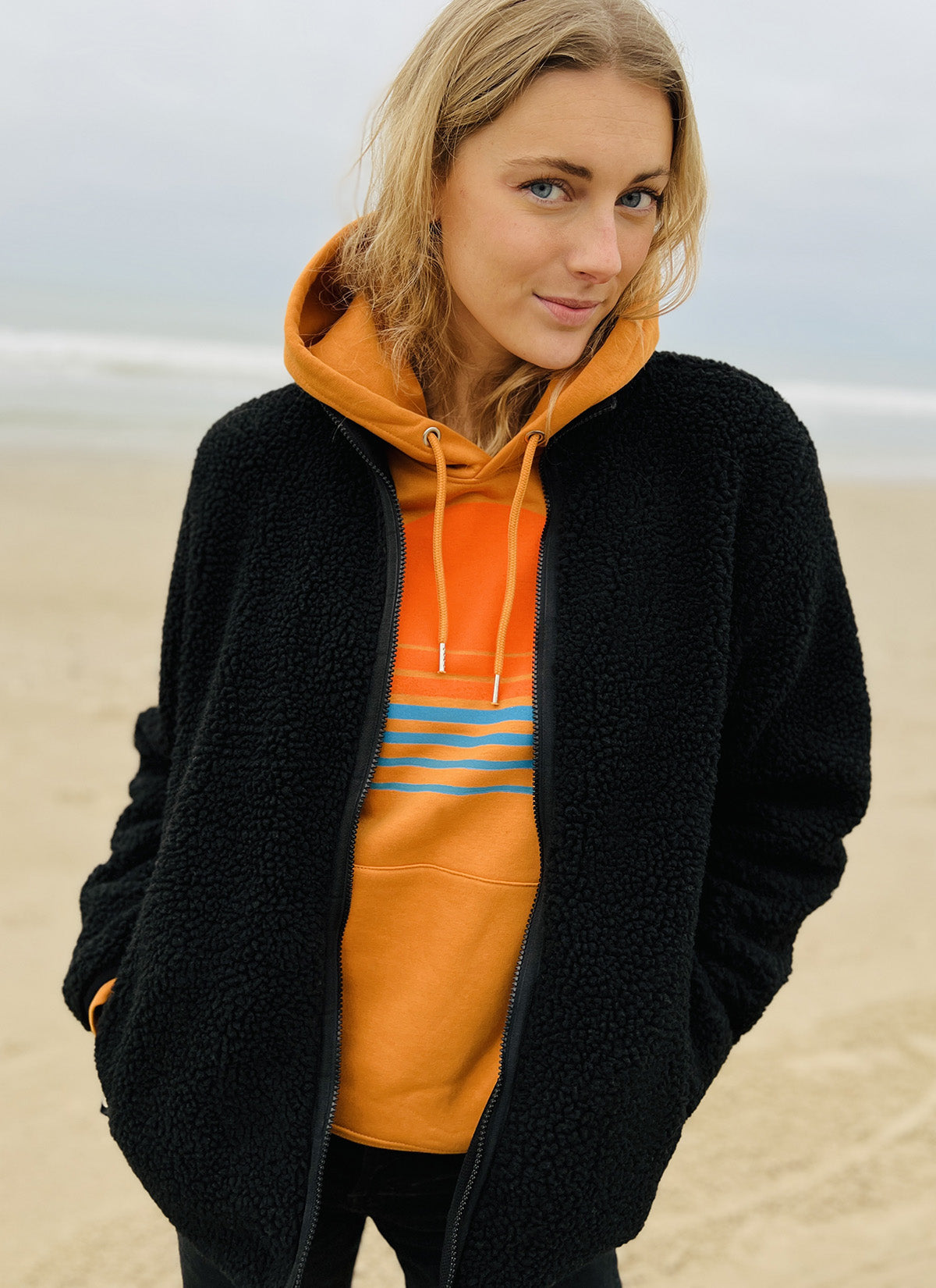 Fleecejacke - Recycled - Black
