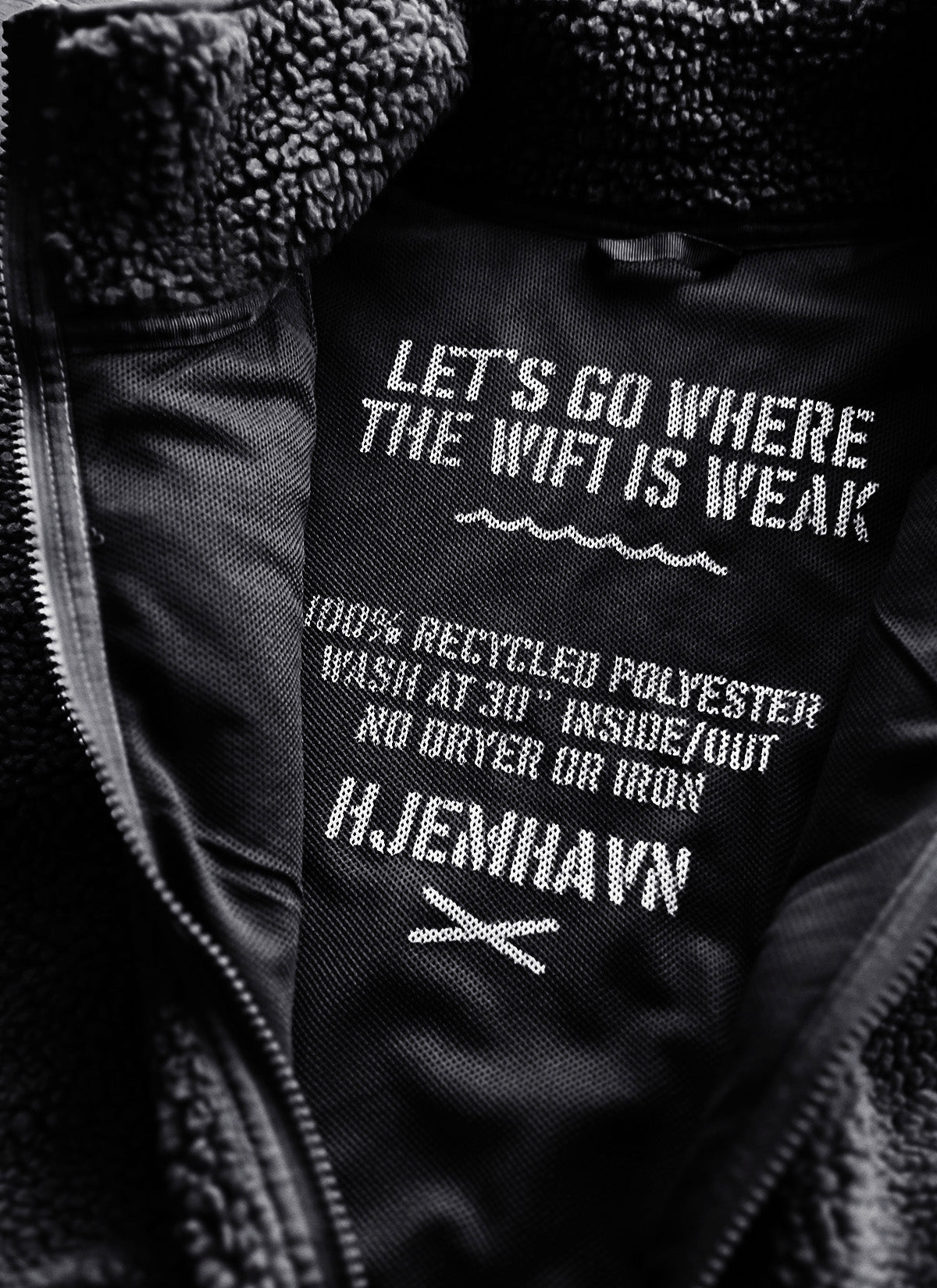 Fleecejacke - Recycled - Black