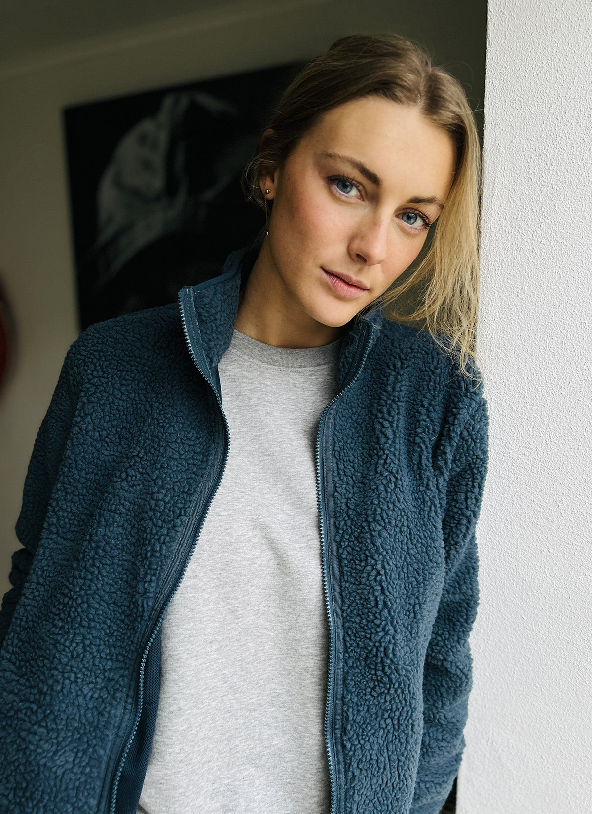 Fleecejacke - Recycled - Stone Blue