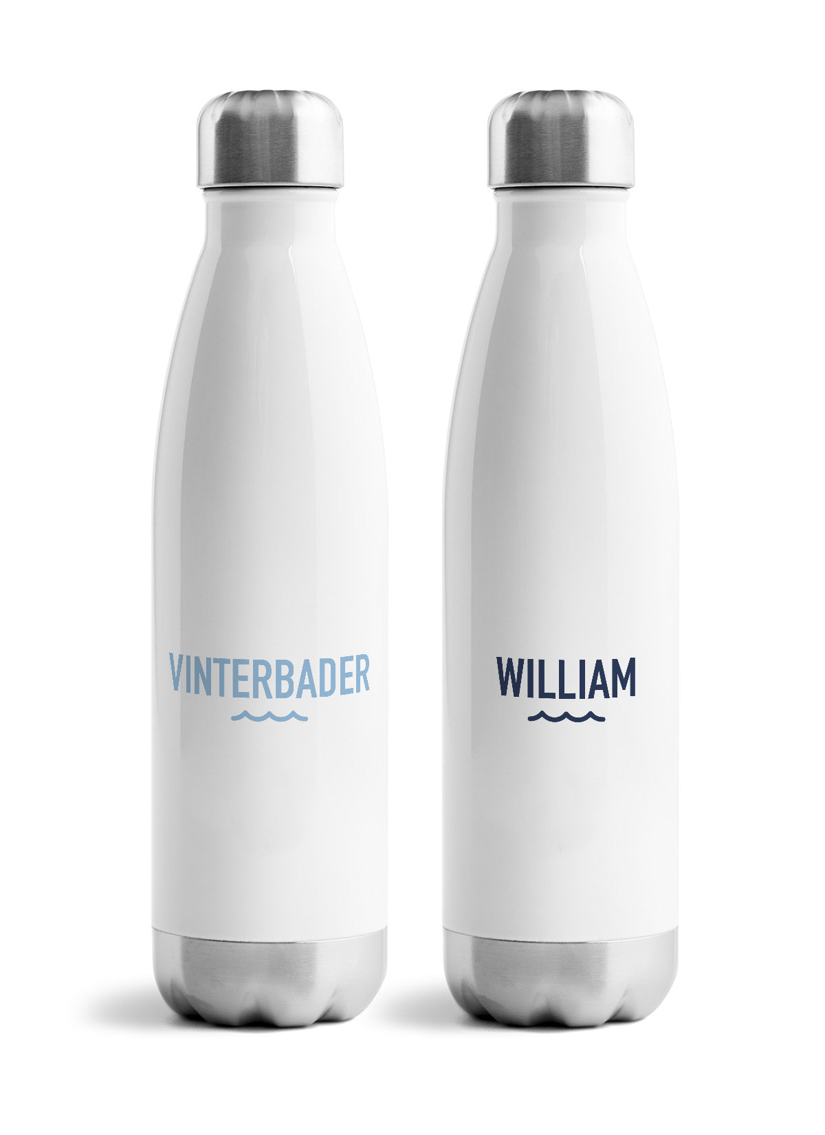 Thermosflasche mit Wunschname (Wave Edition)